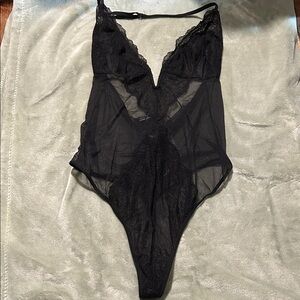 Black Lace Sheer Teddy.